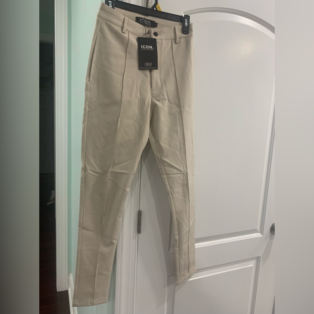 ICON Amsterdam Women’s Khaki Chinos black cream and brown